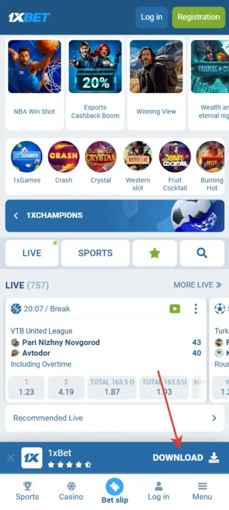 1xBet Download